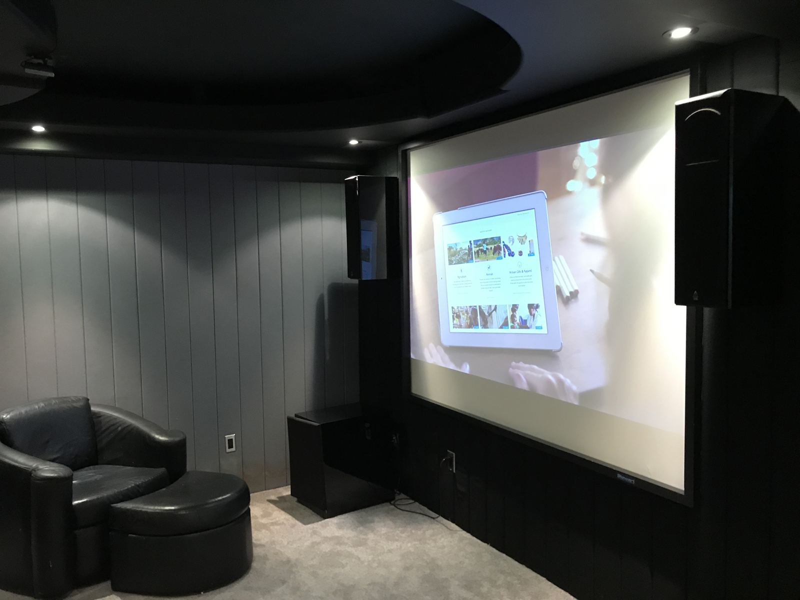 Dedicated home theatre room installation